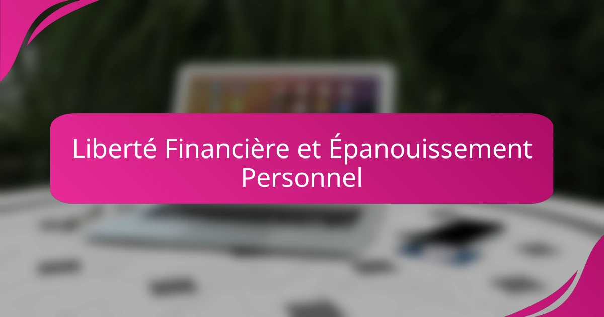 Liberté Financière et Épanouissement Personnel